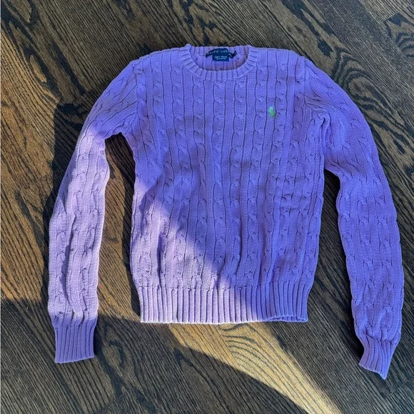 Ralph Lauren Women's Cable Knit Sweaters - Red, Pink, Purple, Teal, White - Picture 10 of 16